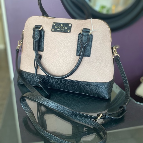 kate spade Handbags - Kate Spade Black and Tan Satchel